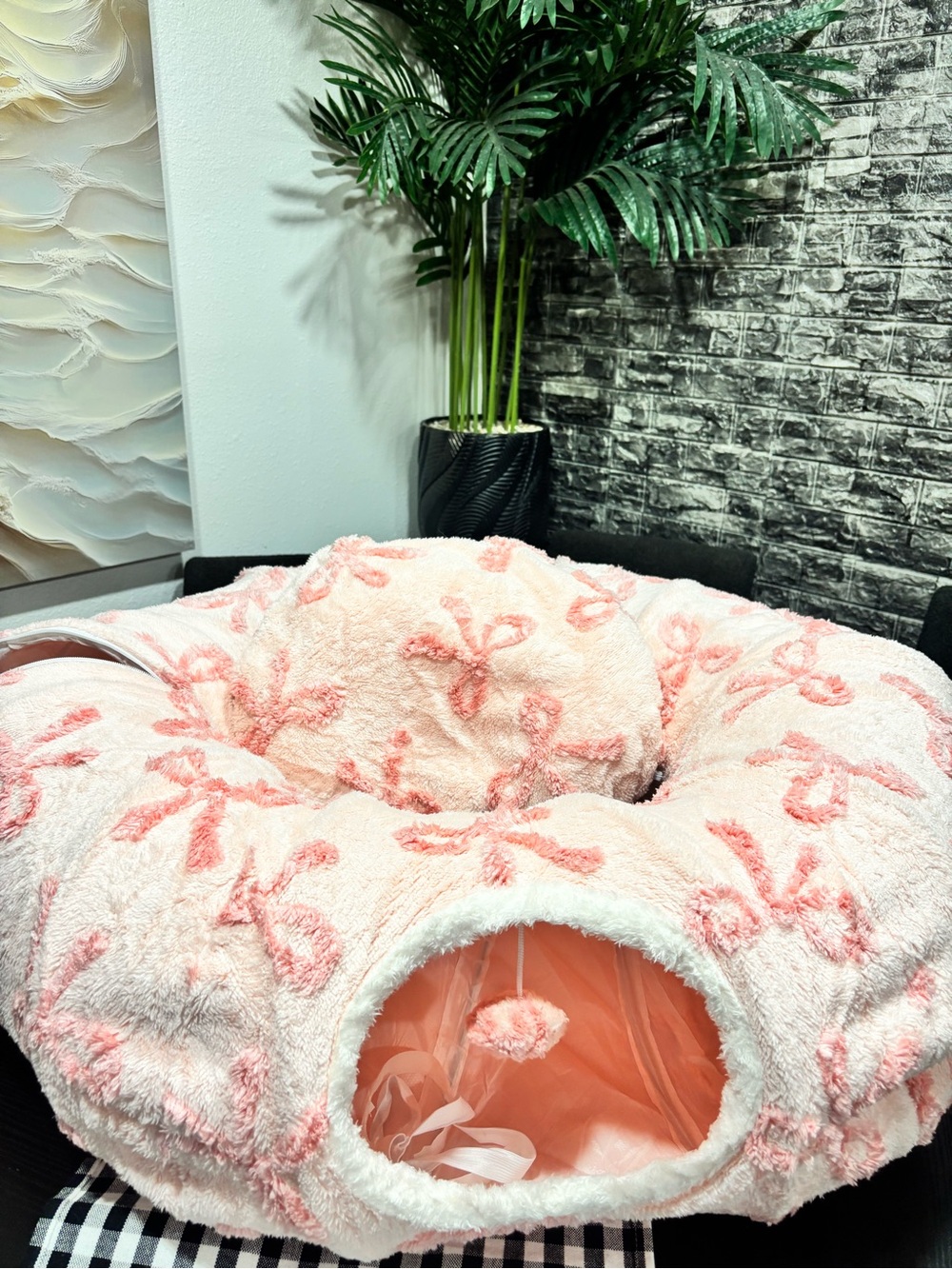GORGEOUS PINK BOWS BEDSURE CAT TUNNEL BED 💖🐾🌟😍